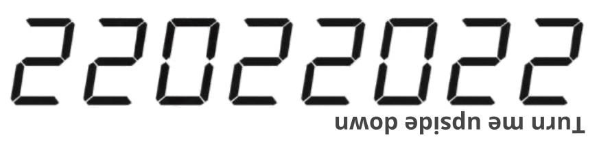 Two's Day - not just a palindrome, you can even turn it upside down